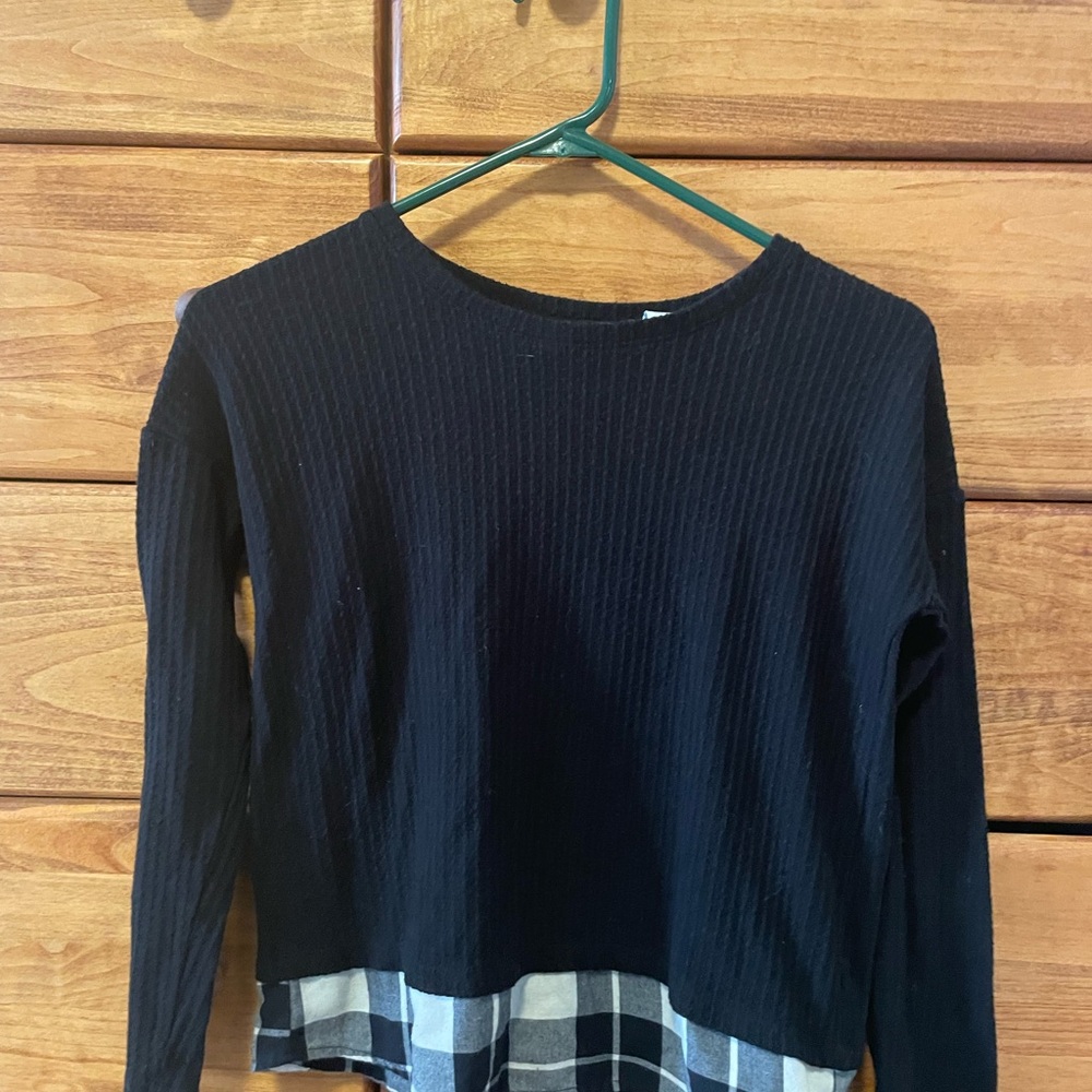 The Children's Place Black and Plaid Kids Top